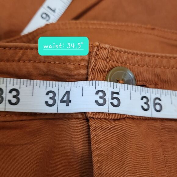 🌜 EVERLANE Curvy Straight High Rise Jean | Burnt Orange | size 12 - Picture 7 of 10